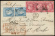 Let CERES DENTELE - 57 Et 60A, 80c. (3) Et 25c. (2) Obl. ETOILE S. Env. CHARGE, Collecteur 19/6/73, Arr. St MALO 20/6, T - 1849-1876: Klassik