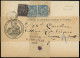 Let TYPE SAGE - 90   15c. Bleu, PAIRE Et N°89 10c. Noir Sur Lilas, Obl. Càd CHARGEMENTS/TOULON-S-MER S. Bande Rec. Avec  - 1849-1876: Classic Period