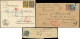 Let Colonies, 6 Lettres Et 1 Devant, Principalement Inde, Oblitérations Diverses, B Et TB - Collections (with Albums)