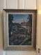 MIELLER (XXéme) Huile Sur Isorel " Vue De Oberlinxweiler Saar " Datée 1943  Cadre Montparnasse 62 X78 Cm - Oils