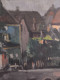 Delcampe - MIELLER (XXéme) Huile Sur Isorel " Vue De Oberlinxweiler Saar " Datée 1943  Cadre Montparnasse 62 X78 Cm - Oils