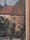 Delcampe - MIELLER (XXéme) Huile Sur Isorel " Vue De Oberlinxweiler Saar " Datée 1943  Cadre Montparnasse 62 X78 Cm - Oils