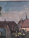 Delcampe - MIELLER (XXéme) Huile Sur Isorel " Vue De Oberlinxweiler Saar " Datée 1943  Cadre Montparnasse 62 X78 Cm - Oils