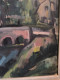 Delcampe - MIELLER (XXéme) Huile Sur Isorel " Vue De Oberlinxweiler Saar " Datée 1943  Cadre Montparnasse 62 X78 Cm - Oils