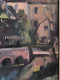Delcampe - MIELLER (XXéme) Huile Sur Isorel " Vue De Oberlinxweiler Saar " Datée 1943  Cadre Montparnasse 62 X78 Cm - Oils