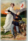 13907834 - WK I Krankenschwester Hilft Verwundeten Schweizer Soldat AK - Red Cross