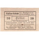 Autriche, Heidenreichstein, 10 Heller, 1921-03-01, SPL - Monetary /of Necessity