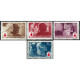 1944, Hungary, 20f+20f-70f+70f, Michel #749-#752, Raster Grid, Wmk, P12:12½, MNH/MHR/Used - Gebruikt