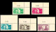 Colonies France Libre 1943 N°1 50c+4f50, N°2 1f50+8f50, N°3 3f+12f, N°4 5f+15f, N°5 9f+41f Coins Datés Neuf* - Altri & Non Classificati