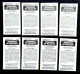 UK-GB ENGLAND 1960, SMALL  CARD, 8 DIFF, PART 2, WONDERS OF WILDLIFE, MAMMAL INSECT FISH BACKSIDE DETAIL INFORMATION. - Covers & Documents