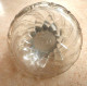 Ancien  Encrier En Verre Moulé Avec Couvercle En Etain - Calamai