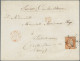 France: 1849/1852, 40 C Orange, Full Margins, Tied By Mute Star Cancel, Single F - Storia Postale
