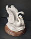 Antique Decorative Collectible  Porcelain Figurine Italian "Swan Fidelity"-interior Decor,vintage Statuete,home Decor - Andere & Zonder Classificatie
