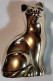 Belle Sculpture Chat Assis  En Laiton  Cisele Tbe Propre - Andere & Zonder Classificatie