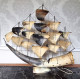 Vintage Rare Collectible Sailboat Made Of Deer Horn With Backlight, 45 Sm X 49 Sm - Andere & Zonder Classificatie