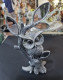 ESCULTURA DE BUHO CON ESPEJOS EN ESTUCO Y METAL TECXX 320 - Metal