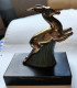 Delcampe - ANCIEN  Paire De Serre-livres Art Déco SCULPTURE  Gazelles REGULE DOUBLE PATINE - Andere & Zonder Classificatie