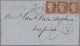Malta: 1860, EL Bearing 1d Red Strip Of Three With Barred Numeral "A25", Address - Malta