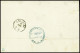 Lettre N°23 Obl. CAD "Cagliari" (1864) Sur Lettre De Marseille Pour Cagliari (Sardaigne) Avec à Côté Griffe Encadrée Noi - 1862 Napoléon III.
