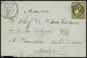Lettre N°47 30c Brun Obl 3054 + CAD Perlé T24 "Queige (88)" (1871 - Ind 17) Sur Lettre Pour La Suisse. TB - 1870 Emission De Bordeaux