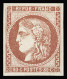 (*) N°49d 80c GROSEILLE, Neuf Sans Gomme, Frais Et TB. Cert. JF.Brun - 1870 Uitgave Van Bordeaux