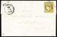 Lettre N°1 OBL PC 962 + Cursive "11 Cornus" + Dateur B (1853) Sur Lettre, Ind 24, Signé Calves. TB - Altri & Non Classificati