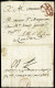 Lettre Marque Ovale Ornée Rouge "Port Payé De La Rochelle" (L N°14 - 1766) Pour Londres Adressée Par Erreur à Loudun Ave - Altri & Non Classificati