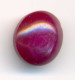 Delcampe - Natural Star Ruby 5,17 Ct Purple Red Oval Cabochon Opaque With EU Certificate - Ruby