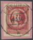 THÜRINGEN 97AXaqU BrfStk, 1945, 12 Pf. Karminrot, Vollgummierung, Graues Kartonpapier, Ungezähnt, Prachtbriefstück, Gepr - Andere & Zonder Classificatie