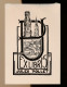 . EX LIBRIS   10 X 7  CM       =   Back Top Glue Residue - Ex-libris