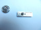 Beau Pin's , France Télécom , Fond Blanc , Dimensions : 7,5x23 Mm , Verso Argenté , Signé Made In France - Telecom De Francia