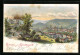 Sonnenschein-Lithographie Stuttgart, Panorama Aus Der Vogelschau - Altri & Non Classificati