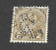 LUXEMBOURG - PERFIN - PERFINS - PERFORéS - LOCHUNG CA - C.A. - CONRAD APPEL GRAND-DUC ADOLPHE - 2 CT 1895 - MICHEL NO 68 - Errors & Oddities