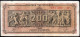 Greece, 200.000.000 Drachmai 9-9-1944, P-131 Suffix Letters - Large - Numbers - Grèce