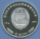 Korea Nord 5 Won 2001 Tierschutz Pandabären, Silber, KM 782 PP (m4635) - Korea, North