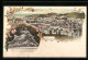 Lithographie Stuttgart, Teilansicht, Eberhards-Gruppe - Stuttgart