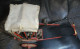 Delcampe - * Ancien Petit Fiacre Rouge En Bois Avec Capote En Toile De Jute. - Jouets Anciens