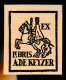 EX LIBRIS   9 X 7 CM. LIJMREST BOVENAAN  ACHTERZIJDE - Ex Libris