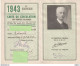 Fixe Etat Français WW2 Carte De Circulation En TOUTES CLASSES D'un Colonel SNCF Et Cies Secondaires Année 1943 - Other & Unclassified
