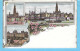 Lithographie-Antwerpen-Anvers+/-1900-Panorama De La Ville-La Cathédrale - Palais De Justice-Edit.Blümlein & C° Franfort - Antwerpen