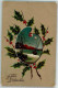 39601939 - Froehliche Weihnachten Ilex Malerpalette Mit Einem Boot Gestrandet An Einem See Lithographie - Sonstige & Ohne Zuordnung