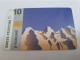 ZWITSERLAND  CHIPCARD  /  CHF 10, - / JUNGFRAUBAHNEN / MOUNTAINS    Nice Used  **20698** - Svizzera