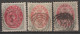 DANMARK - 1870 - YVERT N°18 X3 OBLITERES - TEINTES DIFFERENTES - COTE = 40 EUR - Gebruikt