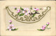 CPA Fantaisie Fleurs Brodee - Bestickt
