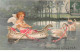 Anges - N°65261 - Souhaits Sincères - Cupidon Dans Une Barque Tirée Par Des Cygnes - Carte Gaufrée - Engel