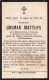 Avis De Déces - Doodprentje -  Ursmar Matthys Né A Mainvault 1867 - Décédé En 1927 - Overlijden