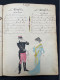 Delcampe - Militaria - Beau Recueil De Chansons Avec Dessins Originaux 1904 Fort De Sennecey Pariat Claude - Manuscrits