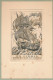 EX LIBRIS  GRAVURE  13 X 8,5  CM   =  BLAD 28 X 17 CM     ROBERT VAN BEURDEN - Ex-Libris