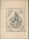 EX LIBRIS   GRAVURE   ADEL 21 X 16  CM   =  BLAD 28 X 17 CM - Ex-Libris