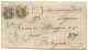 Delcampe - Austria, 1869, VIENNA SEILERSTÄTTE – BOLOGNA, Correctly Franked Registered Cover Of The 2nd Weight Step With Nos. 40 I + - Cartas & Documentos